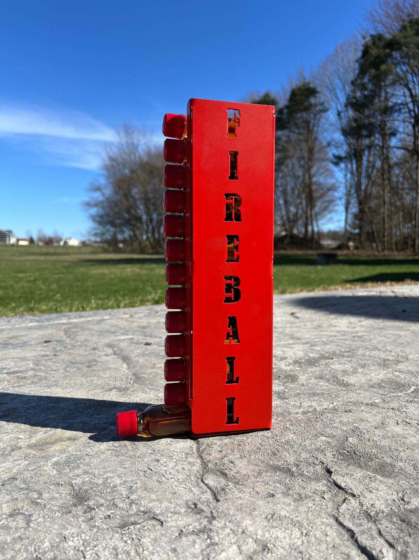 Fireball Shot Dispenser, Shot Dispenser, Fireball, Whiskey Dispenser, Alcohol Dispenser, Fireball Holder, Shot Holder, Whiskey Holder