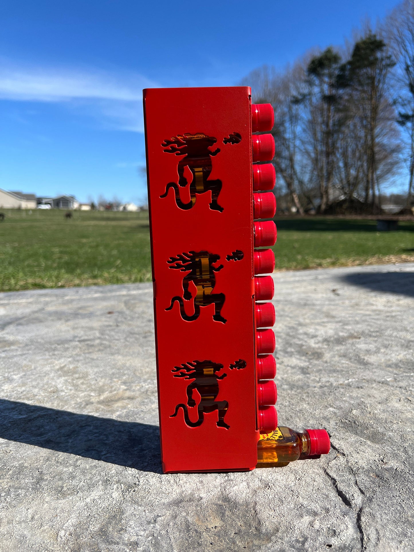 Fireball Shot Dispenser, Shot Dispenser, Fireball, Whiskey Dispenser, Alcohol Dispenser, Fireball Holder, Shot Holder, Whiskey Holder