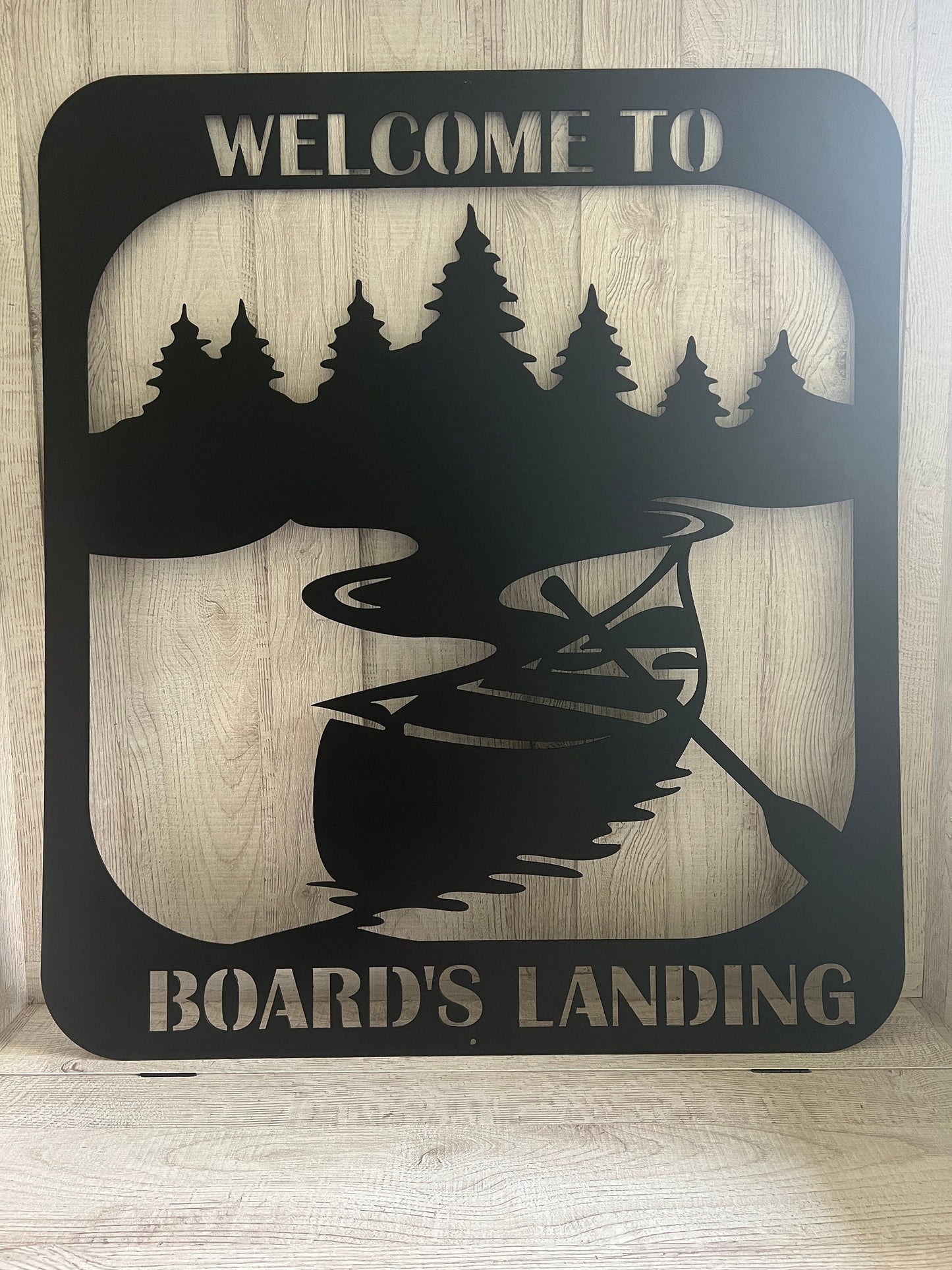 Lake Sign, Kayak Sign, Canoe Sign, Custom Metal Sign, Metal Sign, Outdoor Sign