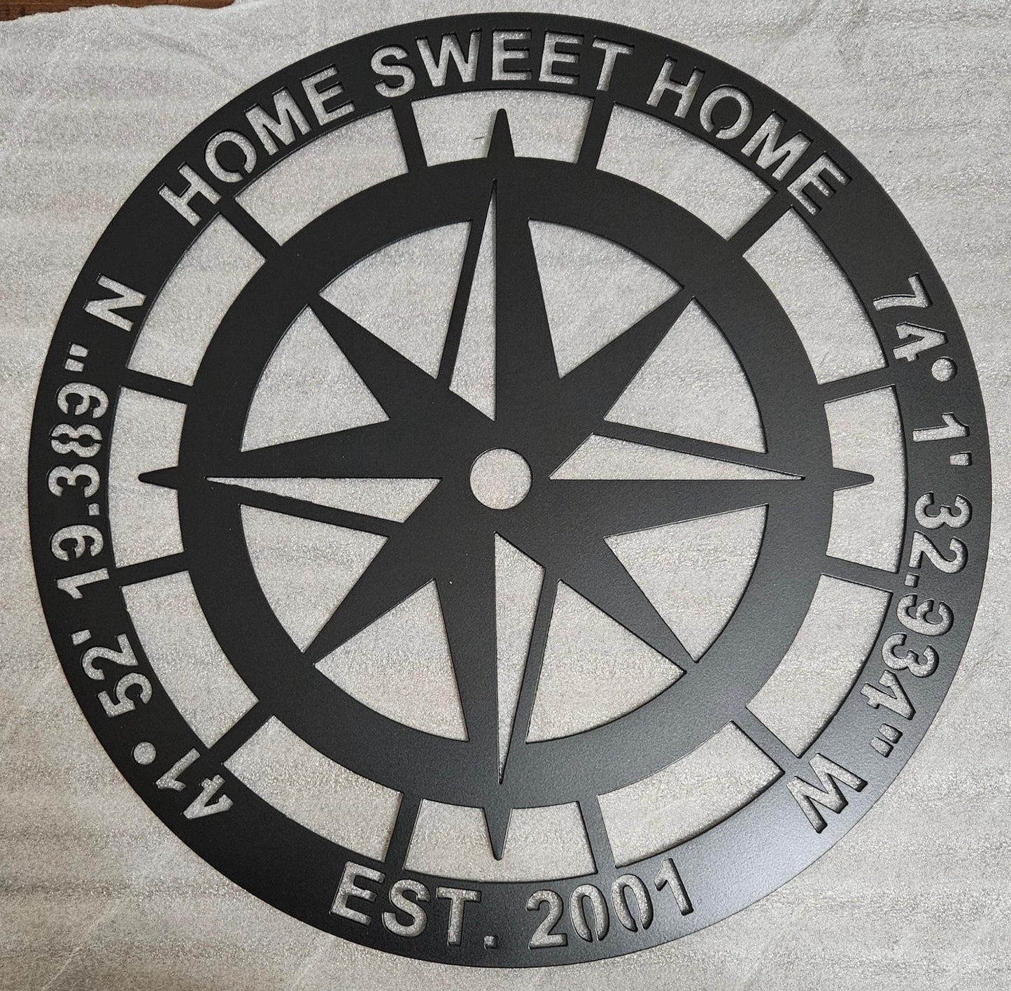 Personalized Compass Metal Sign, Customizable Metal Sign, House Sign, Address Sign, Compass Sign, Metal Art, Personalized Compass Sign