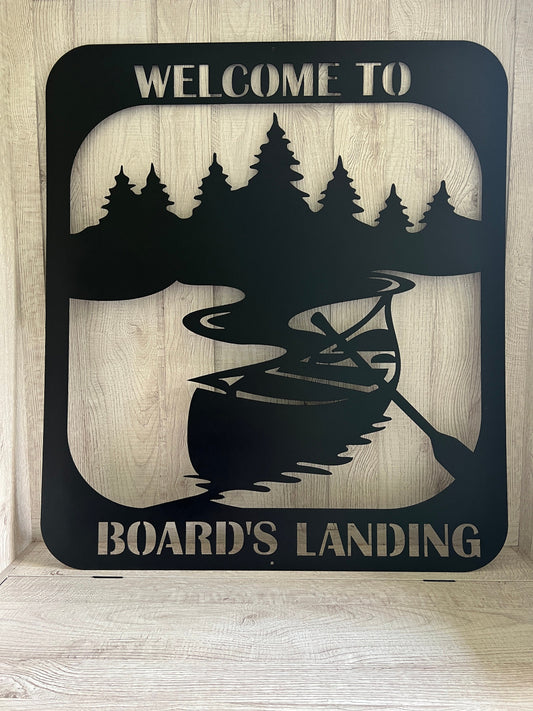 Lake Sign, Kayak Sign, Canoe Sign, Custom Metal Sign, Metal Sign, Outdoor Sign