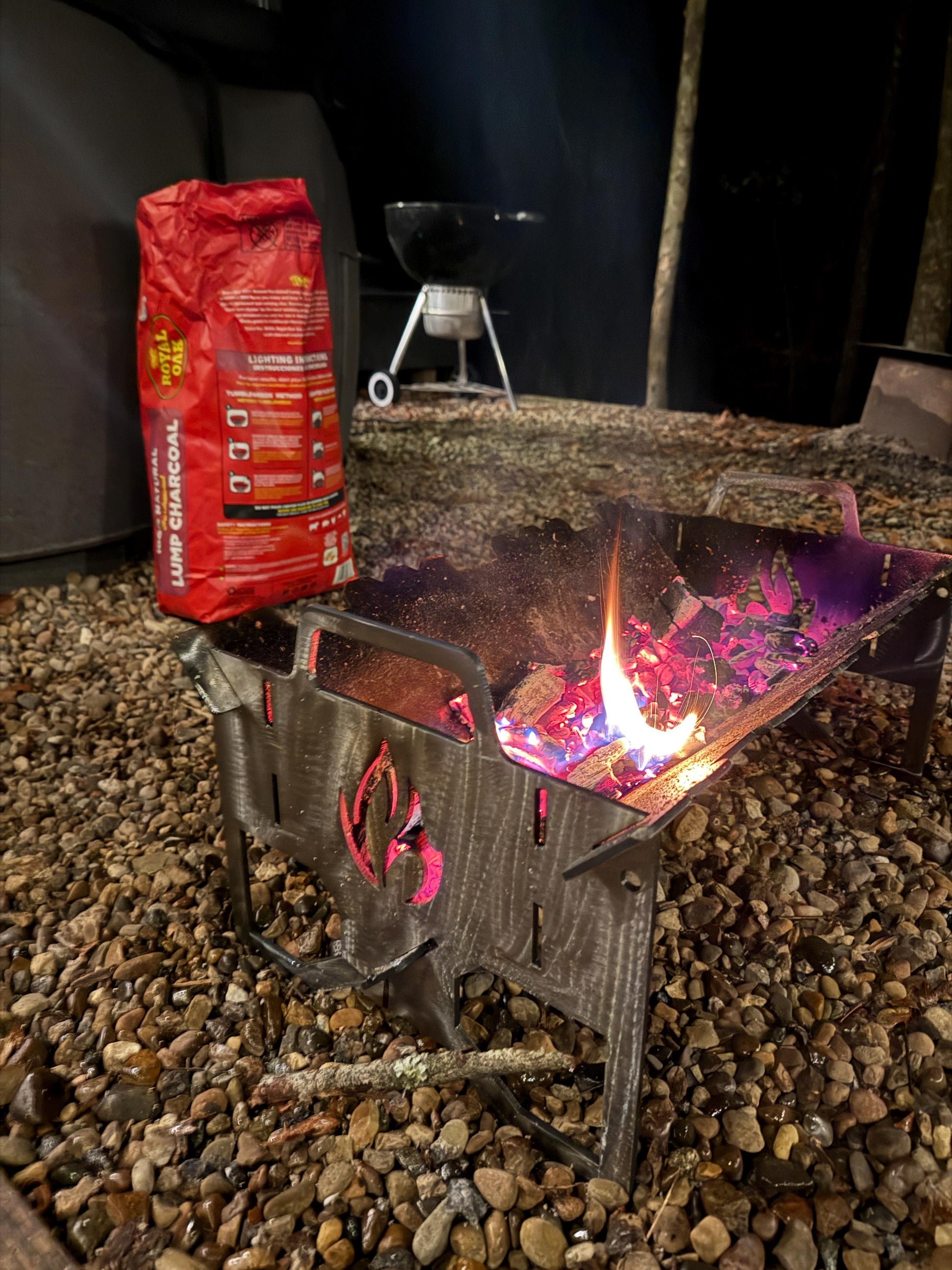mini camp grill Portable Camp Grill & Fire Pit – Ayers Artistry