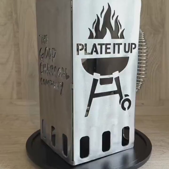 Charcoal Chimney (Square), Custom Charcoal Chimney, Grill, Charcoal, Outdoors, Camping, Portable Charcoal Chimney